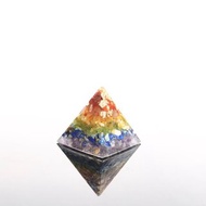 【畢業禮物】脈輪聖殿-生命之花彩虹奧剛金字塔Orgonite水晶療