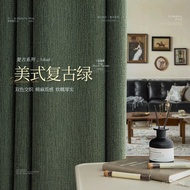 Curtain Keqiao Vintage Blackout Curtain American Style Wholesale Ultra Soft Cotton Linen Chenille Ph