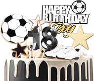 Football Cake Toppers 18th Birthday Candles for Boys, 18th Birthday Number 18 Candles for Birthday C