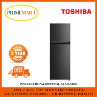 TOSHIBA GR-RT559WE-PMX(06S) 408L (3 TICKS) TOP MOUNTED FRIDGE- 2 YEARS WARRANTY