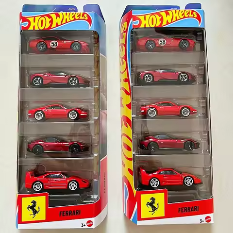 2026 Hot Wheels 5PCS Ferrari Set SF90 Stradale F40 1:64 Diecast Model Cars Track Racing Alloy Toys F