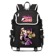 WANHONGYUE JoJo's Bizarre Adventure Anime Cosplay 15.6" Laptop Backpack Rucksack Book Bag with USB C