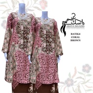 (Raya 2024) Baju Kurung Riau Batik Orked Plus size [S-5XL] Ready Stock