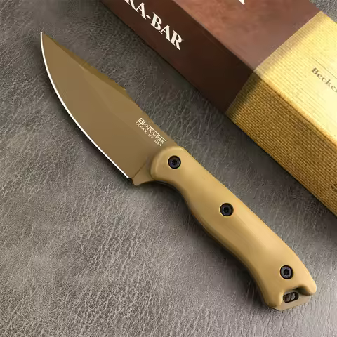 KA-BAR18 Outdoors Fixed Blade Knife D2 Blade Nylon Fiberglass Handle Military Tactical Cutting Knive