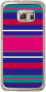 SECOND SKIN Moisture Stripe Blue (Soft TPU Clear) Design by Moisture/for Galaxy S6 Edge 404SC/SoftBa