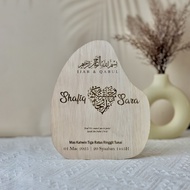 Plat Ijab Qabul Akad Nikah PLAT HANTARAN ROCK SHAPE