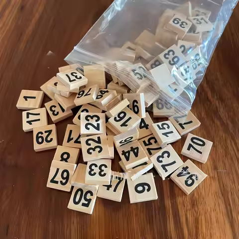 100pcs 1-100 Number Wooden Puzzle Numbers Tiles Black Letters Cube Blocks Embellishment Teacher Teac
