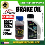 APIDO BRAKE FLUID OIL MINYAK BREK BRAKE APIDO DOT 4 500ML 50ML MOTORCYCLE BRAKE FLUID APIDO DOT 3 DO