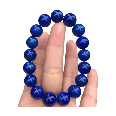 Genuine Natural Blue Lapis Lazuli Bracelet 10mm Beads Women Men Lapis Lazuli Gemstone Jewelry Rare G