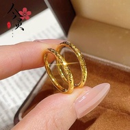Cincin emas 916 Flash Broken Gold Round Bar Ring/ Female Broken Ice Ice Plain Ring gold 916