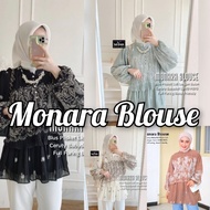 MONARA BLOUSE | ISYANA ISYANA | Tops Latest Pleated CerutyWanitas with Trendy Motifs (SAVNA LABEL)