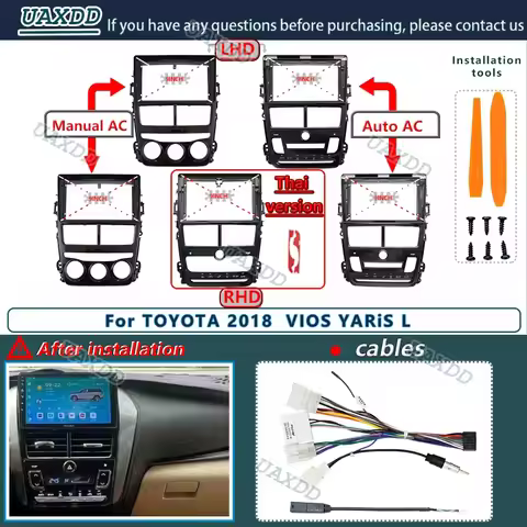 For TOYOTA 2018 VIOS YARiS L 9INCH Car Radio Android CD DVD GPS Stereo audio screens player dashboar