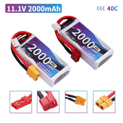 Upgrade 2000mAh 11.1V Battery for Rc Car Helicopter Airplane 11.1V Rechargeable Lipo Battery T/XT60/