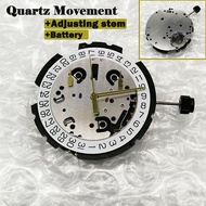 Swiss ETA G10.211 Quartz Watch Movement+Stem+Battery Date at 4’6 Pin Repair Part
