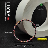 LUCKY BRACELET - 2MM SANGADATU BRACELET 9 COLORS TYPICAL BALI ORIGINAL HANDMADE QUALITY ADJUSTABLE