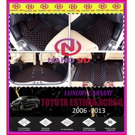 9D TOYOTA ESTIMA ACR50 2006 2007 2008 2009 2010 2011 2012 2013 CARMAT PREMIUM PU LEATHER CAR MAT FLO