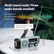 Wind Up Solar Radio Emergency Radio Portable Hand Crank Radio 2000mAh Battery Hand Crank Radio Solar