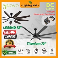 INOVO TITANIUM 72”8 ABS Blades/Legend 72” 9 ABS Blades DC Motor 8 + 8 Forward Reverse Speed Ceiling 