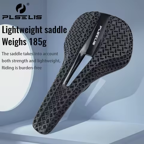 PLSELIS Taiwan Mountain Bike Carbon Fiber 3D Printed Hollow Seat Bike Saddle