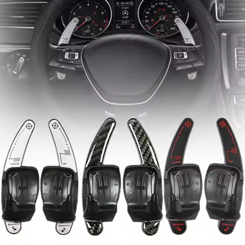 Carbon Fiber Steering Wheel Paddle Extension Shift Cover for VW Golf 6 MK6 GTI for VW CC Tiguan for 