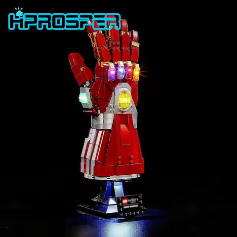Hprosper 5V LED Light For 76223 Nano Gauntlet Decorative Lamp With Battery Box (Not Include Lego Bui
