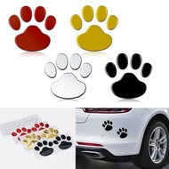3D Sticker Car Motorcycle Emblem Embossed Sticker Footprint Cat Dog Footprint