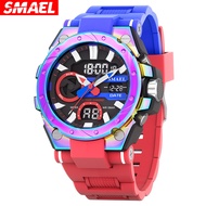 SMAEL Alloy Dazzle Gradient Colour Digital Watch for Men Waterproof Electronic Sport Watch Luminous