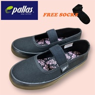PALLAS JAZZ 204-035 Kasut Sekolah Berwarna Hitam Sekolah Rendah/ Sekolah Menengah/Primary &Secondary