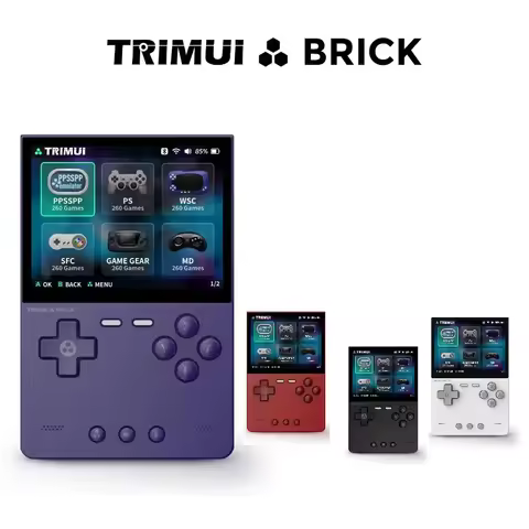 MAX 256G 19K Game TRIMUI BRICK portable game console Linux system, metal rear panel, LED lighting 3.
