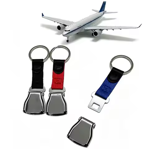 Aircraft Seat Belt Buckle Keyring Aviation Detachable Plane Safety Belt Buckle Keychain Seatbelt Buc