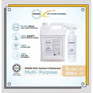 Dfenze Hocl Sanitizer & Disinfectant Multi-Purpose Hand Sanitizer (5L Free 500ml) Defenze Sanitiser 