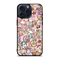 TOKIDOKI DONUTELLA COLLAGE 3D Flower Color Phone Case Designed for IPhone 14 Pro Max Case Cool 15/15 Pro/15 Pro Max TPU Case Slim Soft Rubber Shockproof Slim Case