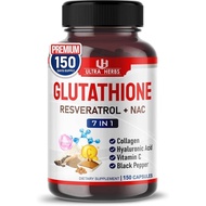 Brighten skin tone Glutathione Supplement Active Reduced Form, Enriched with Resveratrol, NAC, Colla