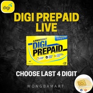 DIGI Prepaid Live digi sim card choose last 4 digit