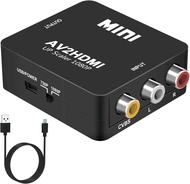 RCA to HDMI 1080P AV RCA to HDMI Converter Mini Composite Phono Analog CVBS AV to HDMI Video Audio C