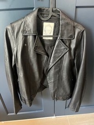 Salad 黑色皮革外套 S 碼