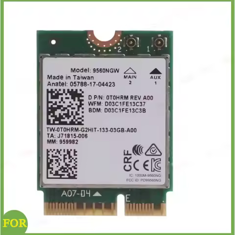 For Intel Wireless-ac 9560 Dualband 9560NGW WiFi 802.11ac BT 5.0 M.2 Card for Dell T0HRM
