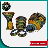 Rebana Hadroh Ukir 1 Set Asli Jepara /alat hadroh/1 set rebana