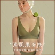 NS2 【Japanese SUJI bra 】 Ice silk Women Seamless bra Invisible-button black-technology jelly strip soft support Dee