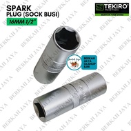 TEKIRO 16mm LONG SOCKET WRENCH | Spark Plug Spark Plug Wrench 16 mm Handle 1/2" 1/ 2 inch | TEKIRO S