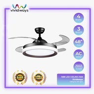 K2 VIVIDWAYS CEILING FAN N88 LED LIGHT 3 COLOURS