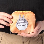 日本 LeSportsac X Totoro 龍貓 橙藍色尼龍布 長方 迷你 化妝袋