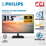 Philips 32" 32E1N1800LA VA 4K UHD HDR10 60Hz 4ms Build-In Speaker UltraClear Monitor