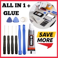 9 in 1 Mobile Phone Repairing Tools Kit With B7000 Glue Repair Tools Change LCD Screen Battery Cover