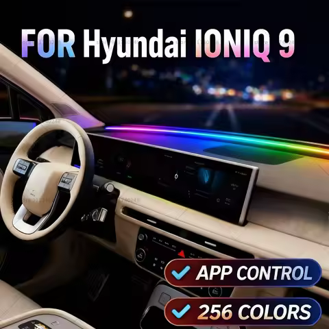 For Hyundai IONIQ 9 Automotive decoration light strip,colorful acrylic front windshield soundproofin