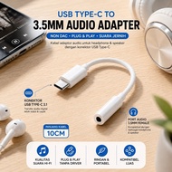 TaffSTUDIO USB Type C to 3.5mm Audio Jack Converter Female Cable 10cm - L41