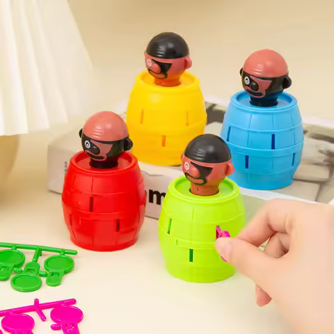5Pcs Funny Gadget Pirate Barrel Game Lucky Stab Pop Up Toys for Kids Birthday Party Favors School Re