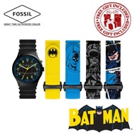 Fossil Watch LE1129SET Limited Edition Batman Heritage LED Black Stainless Steel Gent's Watch Set
