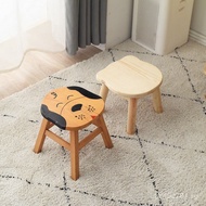 Shoe Changing Stool Sofa Stool Wooden Stool Cartoon Household Wooden Art Bedroom Living Room Wooden 