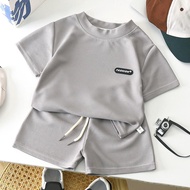 Cotton T Shirt Shorts Set For 0-7 Year Old Kids Breathable Sweat Absorbent Summer Pajamas M0r6